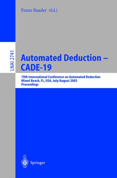 Produktbild: Automated Deduction - CADE-19