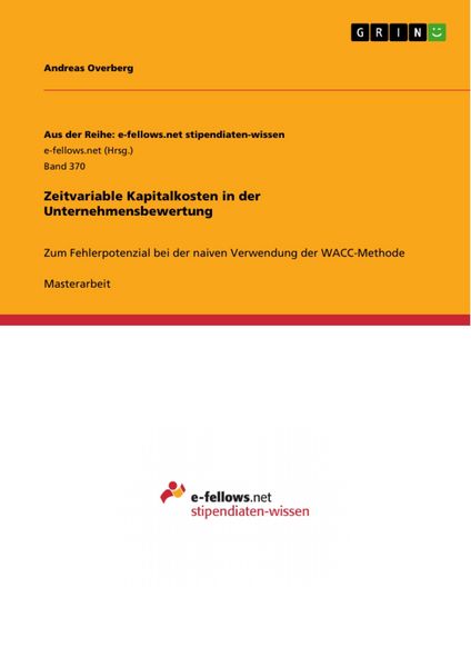 Produktbild: Zeitvariable Kapitalkosten in der Unternehmensbewertung