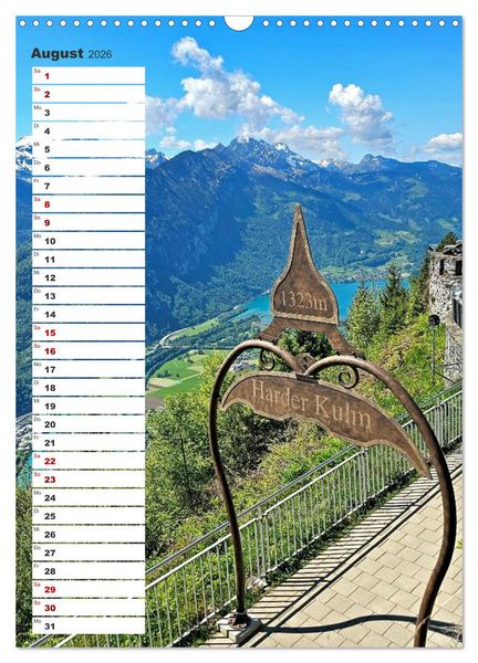 Produktbild: Schweizer Ansichten - Berge, Fl&uuml;sse und Seen in der Schweiz (Wandkalender 2026 DIN A3 hoch), CALVENDO Monatskalender