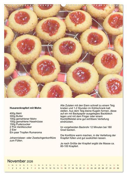 Produktbild: Pl&auml;tzchen. Kekse f&uuml;r das ganze Jahr! (Wandkalender 2026 DIN A2 hoch), CALVENDO Monatskalender