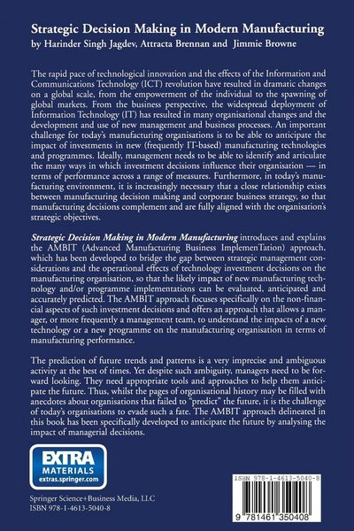 Produktbild: Strategic Decision Making in Modern Manufacturing