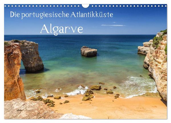 Produktbild: Die portugiesische Atlantikk&uuml;ste - Algarve (Wandkalender 2026 DIN A3 quer), CALVENDO Monatskalender