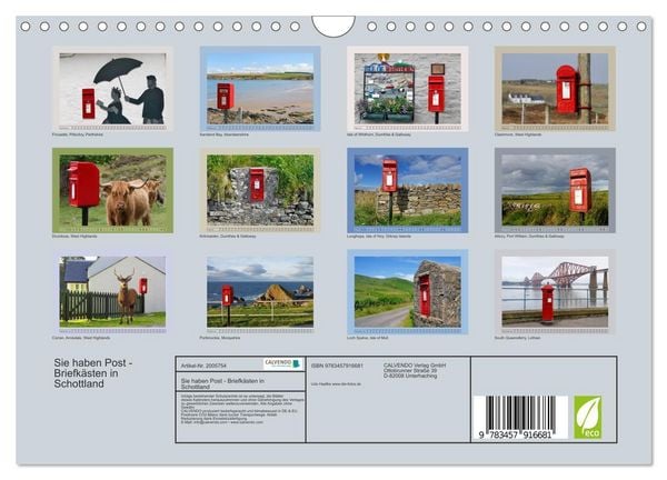 Produktbild: Sie haben Post - Briefk&auml;sten in Schottland (Wandkalender 2026 DIN A4 quer), CALVENDO Monatskalender