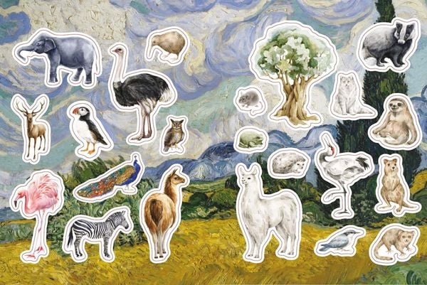 Produktbild: Flora, Fauna, Pflanzen & Bienen - Stickerbuch