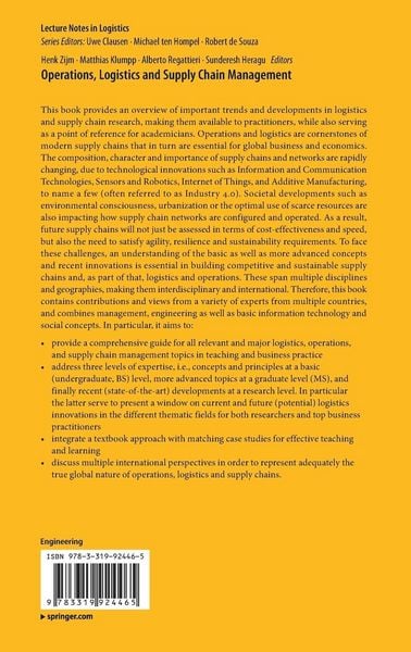 Produktbild: Operations, Logistics and Supply Chain Management