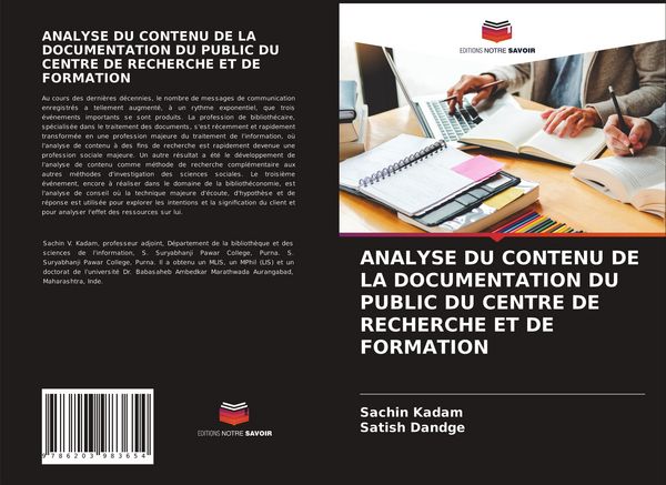 Produktbild: ANALYSE DU CONTENU DE LA DOCUMENTATION DU PUBLIC DU CENTRE DE RECHERCHE ET DE FORMATION