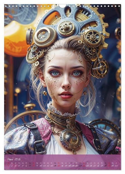 Produktbild: Fantasie-K&ouml;niginnen des Steampunk - Digitale Kunst (Wandkalender 2026 DIN A3 hoch), CALVENDO Monatskalender