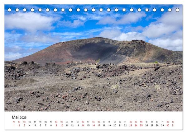 Produktbild: Lanzarote - Insel der spektakul&auml;ren Landschaften (Tischkalender 2026 DIN A5 quer), CALVENDO Monatskalender
