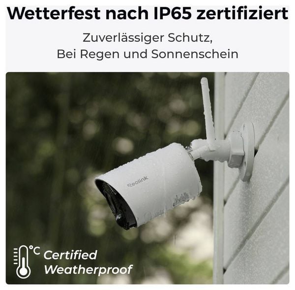 Produktbild: Reolink Argus Series B320 WLAN IP &Uuml;berwachungskamera 2304 x 1296 Pixel