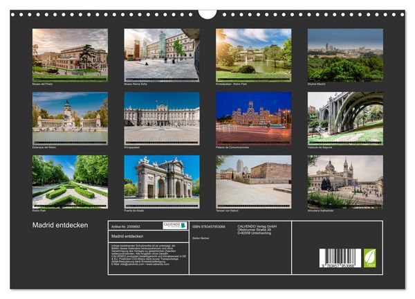 Produktbild: Madrid entdecken (Wandkalender 2026 DIN A3 quer), CALVENDO Monatskalender