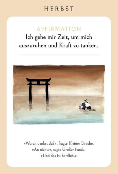Produktbild: Gro&szlig;er Panda und Kleiner Drache Affirmationskarten