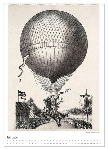 Produktbild: Ballonfahren Kalender (Wandkalender 2026 DIN A2 hoch), CALVENDO Monatskalender