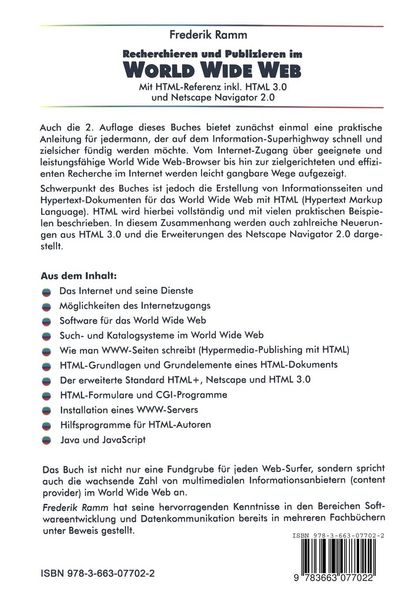 Produktbild: Recherchieren und Publizieren im World Wide Web