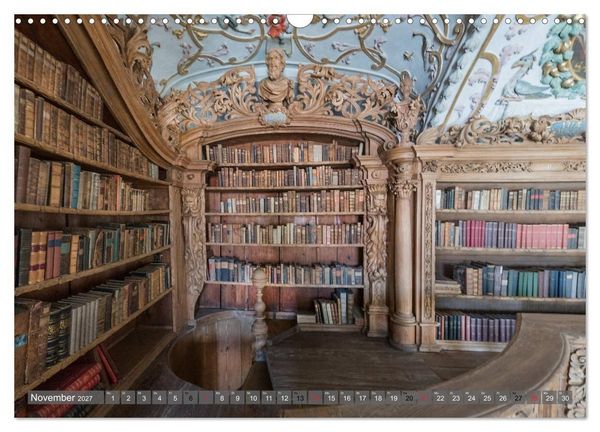 Produktbild: Kloster Waldsassen Stiftsbibliothek (Wandkalender 2027 DIN A3 quer), CALVENDO Monatskalender