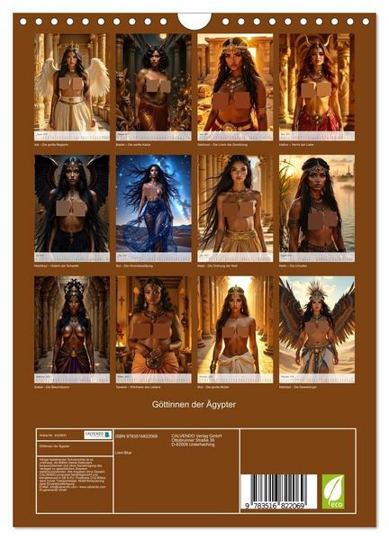 Produktbild: G&ouml;ttinnen der &Auml;gypter (Wandkalender 2027 DIN A4 hoch), CALVENDO Monatskalender