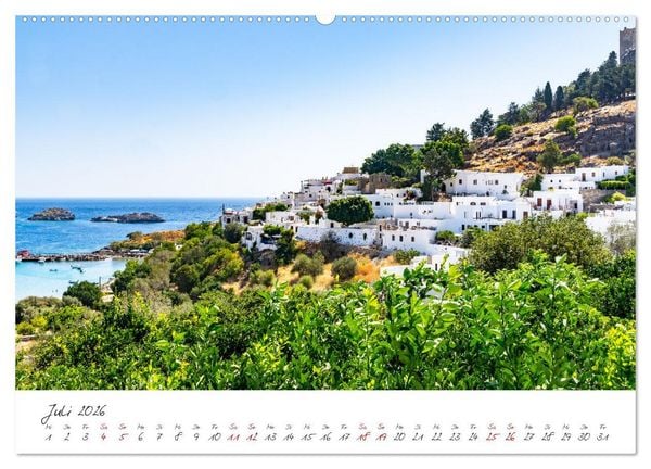 Produktbild: Rhodos - Die faszinierende Insel in der &Auml;g&auml;is (hochwertiger Premium Wandkalender 2026 DIN A2 quer), Kunstdruck in Hochglanz