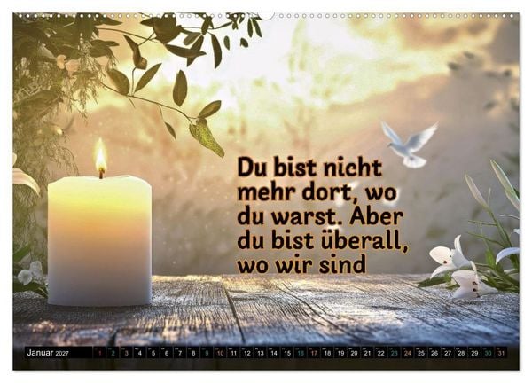 Produktbild: Trost - in stillen Momenten (hochwertiger Premium Wandkalender 2027 DIN A2 quer), Kunstdruck in Hochglanz