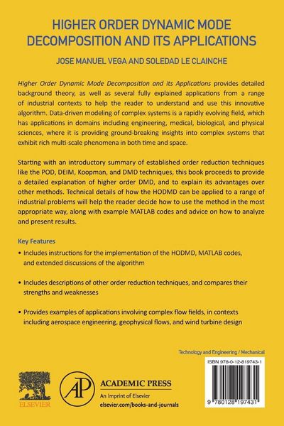 Produktbild: Higher Order Dynamic Mode Decomposition and Its Applications