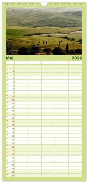 Produktbild: Familienplaner 2026 - Traumhaftes Italien mit 5 Spalten (Wandkalender, 21 x 45 cm) CALVENDO