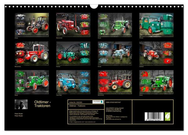 Produktbild: Oldtimer - Traktoren (Wandkalender 2026 DIN A3 quer), CALVENDO Monatskalender