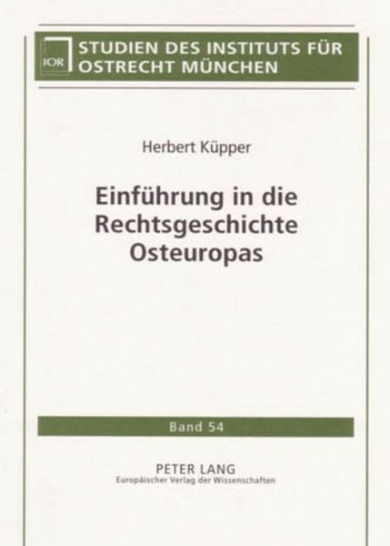 Produktbild: Einf&uuml;hrung in die Rechtsgeschichte Osteuropas