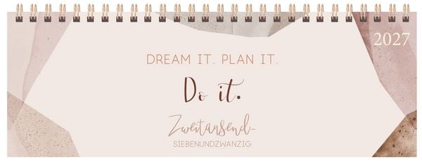 Tischkalender quer Plan it 2027