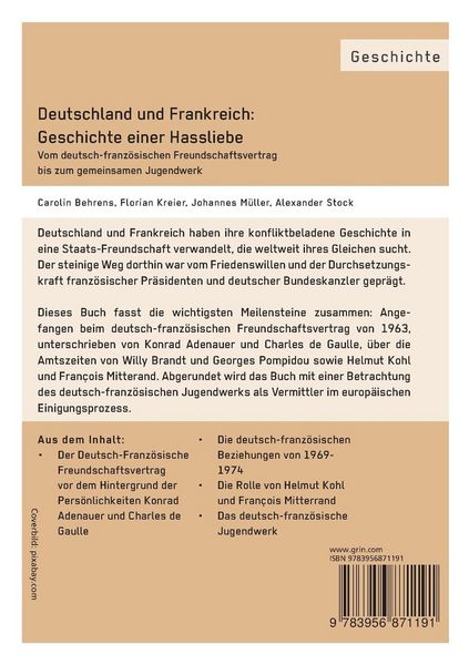 Produktbild: Deutschland und Frankreich: Geschichte einer Hassliebe