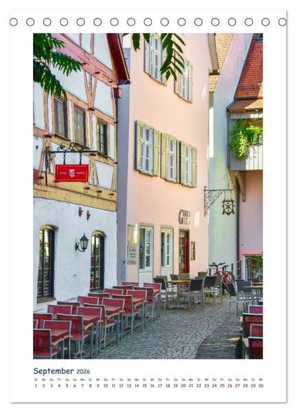 Produktbild: Ulm Fassaden der Stadt (Tischkalender 2026 DIN A5 hoch), CALVENDO Monatskalender