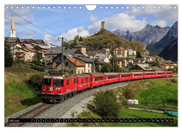 Produktbild: Rh&auml;tische Bahn 2026 (Wandkalender 2026 DIN A4 quer), CALVENDO Monatskalender