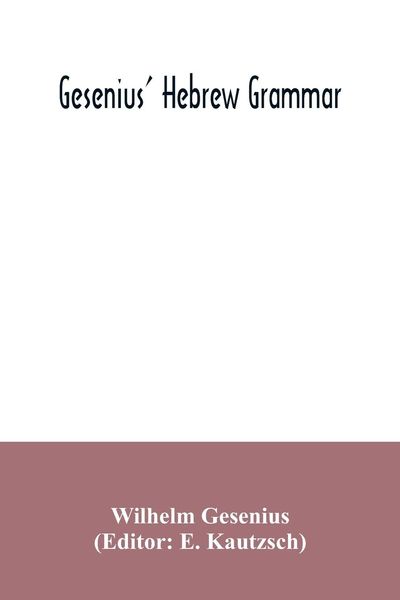 Produktbild: Gesenius' Hebrew grammar