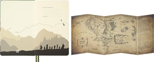 Produktbild: Moleskine 12 Monate Der Herr der Ringe Tageskalender 2027, L/A5, 1 Tag = 1 Seite, fester Einband