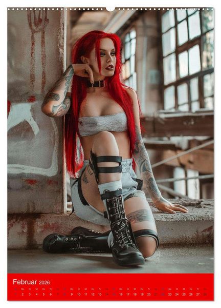 Produktbild: RED HAIR - Cyberladys (hochwertiger Premium Wandkalender 2026 DIN A2 hoch), Kunstdruck in Hochglanz