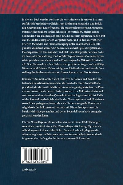 Produktbild: Niederdruckplasmen und Mikrostrukturtechnik