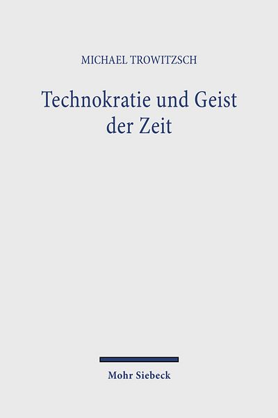 Produktbild: Technokratie und Geist der Zeit