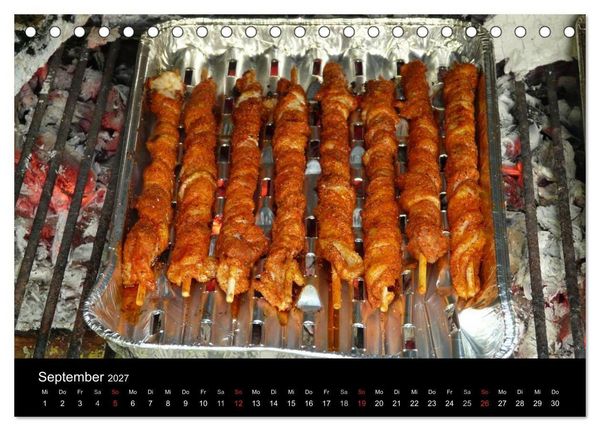 Produktbild: BBQ Lecker Grillen (Tischkalender 2027 DIN A5 quer), CALVENDO Monatskalender