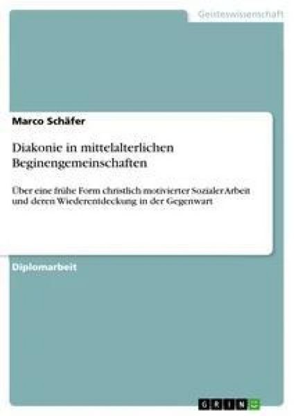 Produktbild: Diakonie in mittelalterlichen Beginengemeinschaften