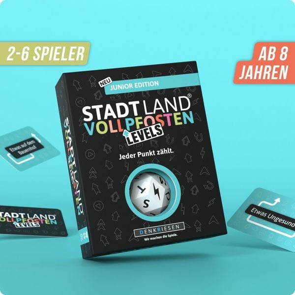 Denkriesen - Stadt Land Vollpfosten® - Levels - Junior Edition - "jeder Punkt Zählt."