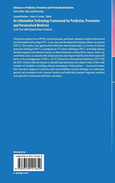 Produktbild: An Information Technology Framework for Predictive, Preventive and Personalised Medicine