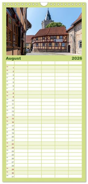 Produktbild: Familienplaner 2026 - M&uuml;hlhausen in Th&uuml;ringen mit 5 Spalten (Wandkalender, 21 x 45 cm) CALVENDO