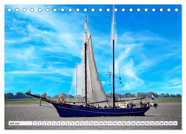 Produktbild: Windjammertreffen - Segelschiffe zu Gast in Bremerhaven (Tischkalender 2026 DIN A5 quer), CALVENDO Monatskalender