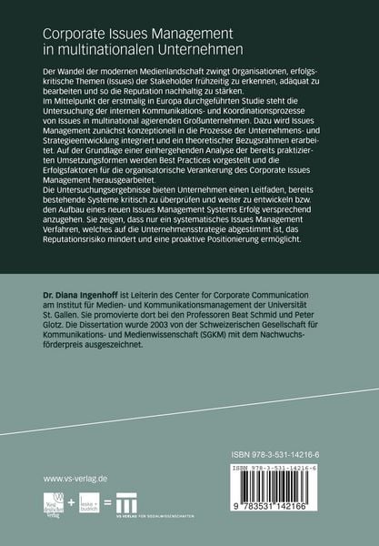 Produktbild: Corporate Issues Management in multinationalen Unternehmen