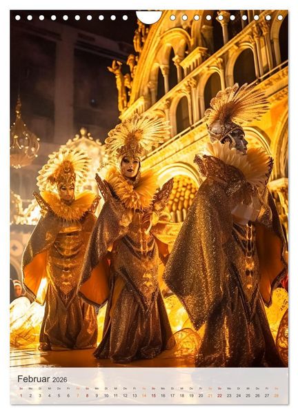 Produktbild: Karneval in Venedig (Wandkalender 2026 DIN A4 hoch), CALVENDO Monatskalender