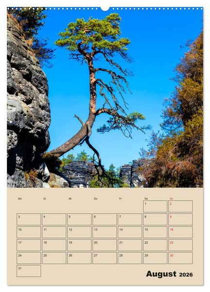 Produktbild: Zauberhafte S&auml;chsische Schweiz (hochwertiger Premium Wandkalender 2026 DIN A2 hoch), Kunstdruck in Hochglanz