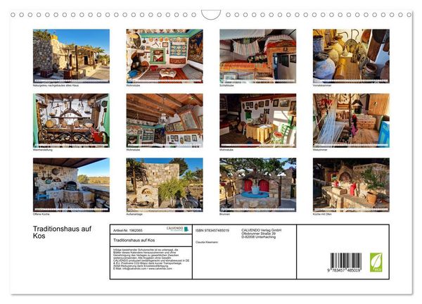 Produktbild: Traditionshaus auf Kos (Wandkalender 2026 DIN A3 quer), CALVENDO Monatskalender