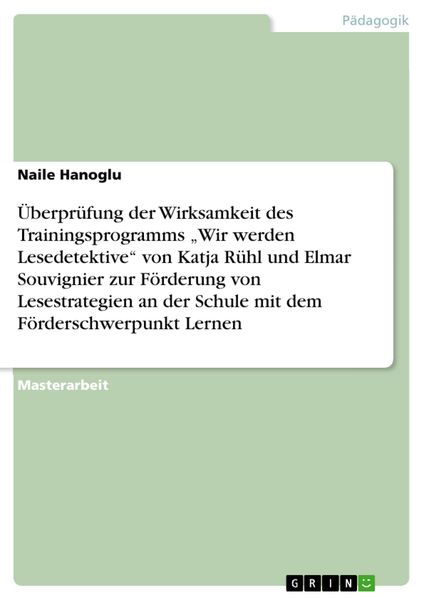Produktbild: &Uuml;berpr&uuml;fung der Wirksamkeit des Trainingsprogramms "Wir werden Lesedetektive" von Katja R&uuml;hl und Elmar Souvignier zur F&ouml;rderung von Lesestrategien an
