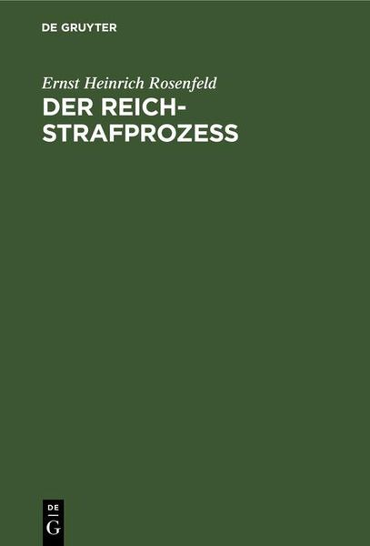 Produktbild: Der Reich-Strafproze&szlig;