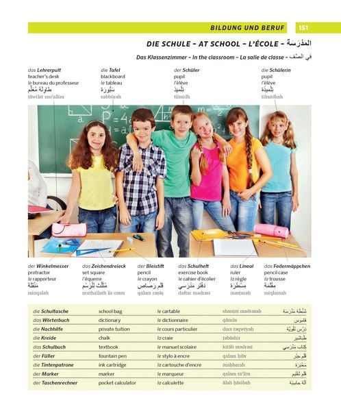 Produktbild: PONS Gro&szlig;es Bildw&ouml;rterbuch Arabisch - Deutsch + Englisch und Franz&ouml;sisch