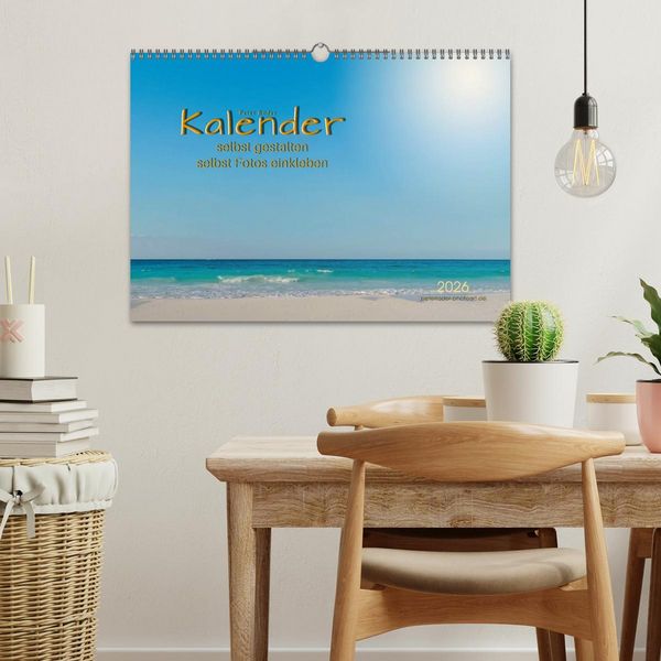 Produktbild: Kalender - selbst gestalten, Fotos selbst einkleben (Wandkalender 2026 DIN A3 quer), CALVENDO Monatskalender