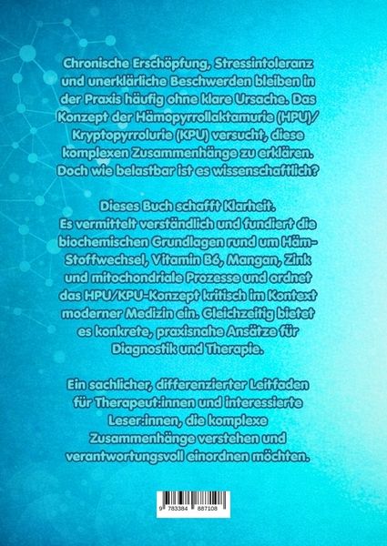 Produktbild: Die stille Stoffwechselst&ouml;rung: Ein verst&auml;ndlicher Leitfaden zu HPU/KPU