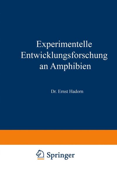 Produktbild: Experimentelle Entwicklungsforschung an Amphibien